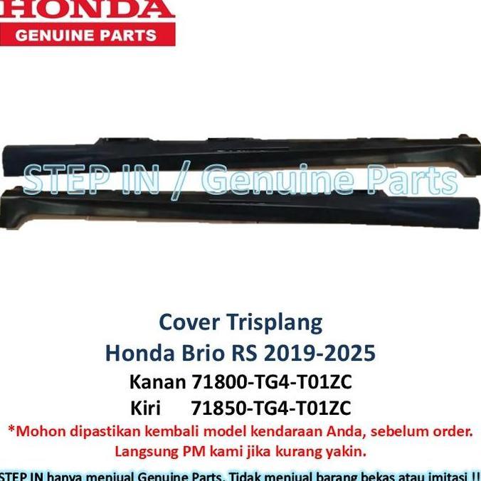 COVER TRISPLANG SIDE SKIRT KANAN KIRI HONDA BRIO RS 2020 2021 2022 2023 2024 2025 BARU ORIGINAL GENU