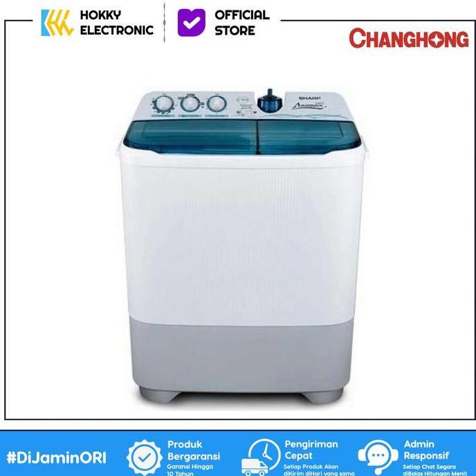 MESIN CUCI SHARP EST 85 CR 2 TABUNG PROMO SHARP EST85CR 8KG