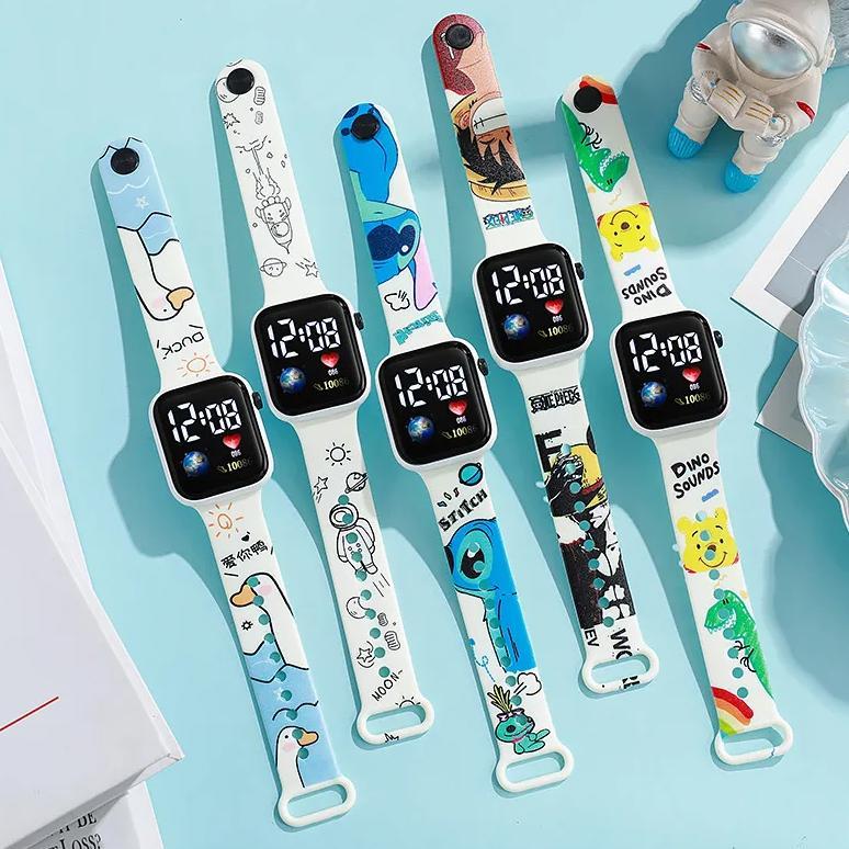 Hot Deals Jam Tangan Anak Led Kotak Karakter Lucu Anti Air
