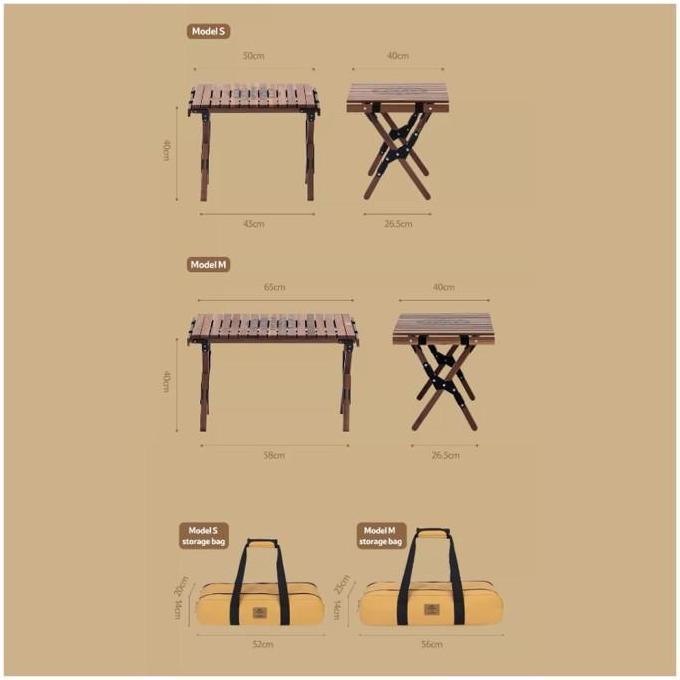 Meja Lipat Naturehike NH21JJ001 HTM Folding Egg Roll Table HTM