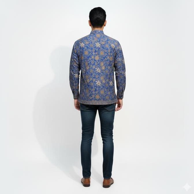 MARGARIA BATIK - Kemeja Batik Pria Lengan Panjang - Bahan Katun Premium - Kemeja Cahyadi