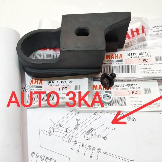 Baut Bosh Karet Arm Tahanan Rantai Rxking Original 3Ka-F2151-00 90119-06117 90387-06022 Premium