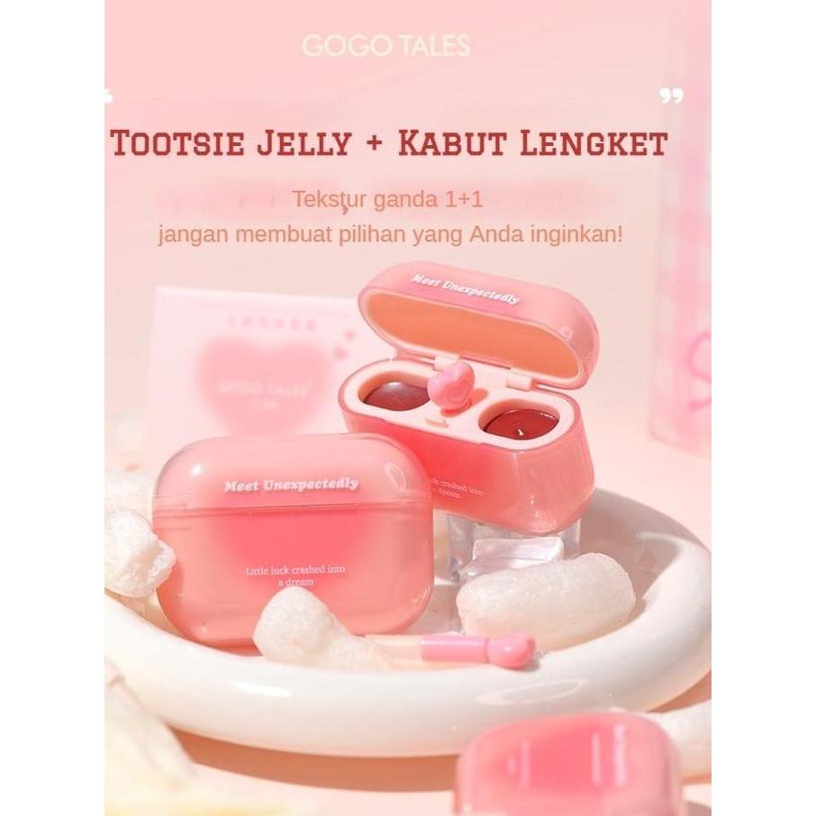 Labbro- Bpom | Lipstik Cloud Sense Duplex Lip Glaze Dual Colour Lip Glaze Headphone Lip Glaze Liptin