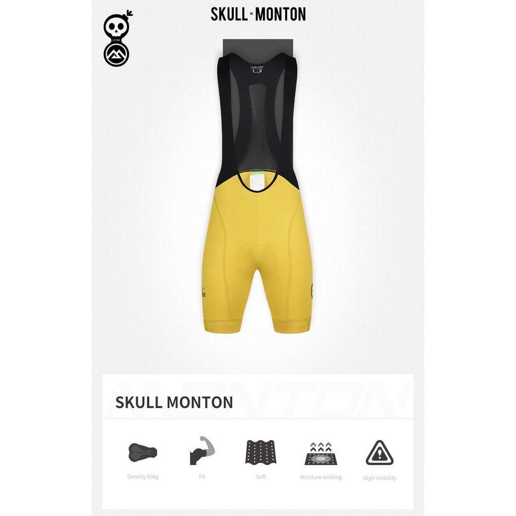 Celana BIB MENS Monton Urban Skull Monton Yellow / BIB Shorts