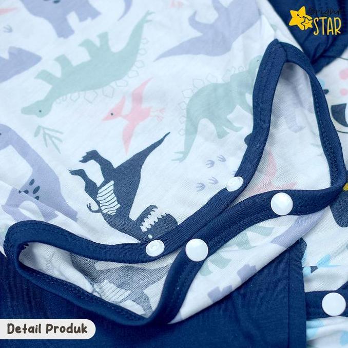 Jumpsuit Bayi Jumper Bayi 3In1 Bright Star Baju Bayi Perempuan Laki Laki Jumper Bayi Baru Lahir Set 