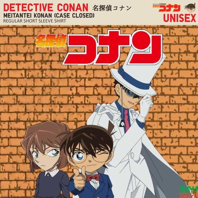 Kaos UNIQLO Detective Conan UT Shinichi T-Shirt Ai Baju Sinichi Anime Unisex