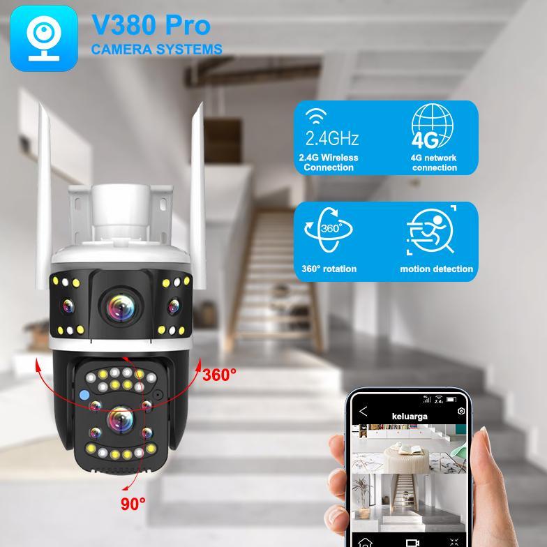 NOAHCOLLECTION V380 PRO CCTV CCTV CAMERA HD 1080P 2 LENS OUTDOOR IP66 WATERPROOF AUTO TRACKING CCTV 