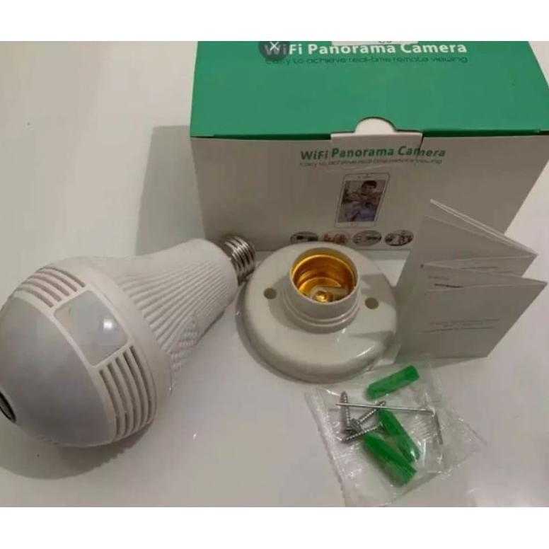 SANLOSHOP KAMERA CCTV IP CAMERA V380 BOHLAM LAMPU 360 VIEW WIFI WIRELESS / CCTV BOLA LAMPU PREMIUM