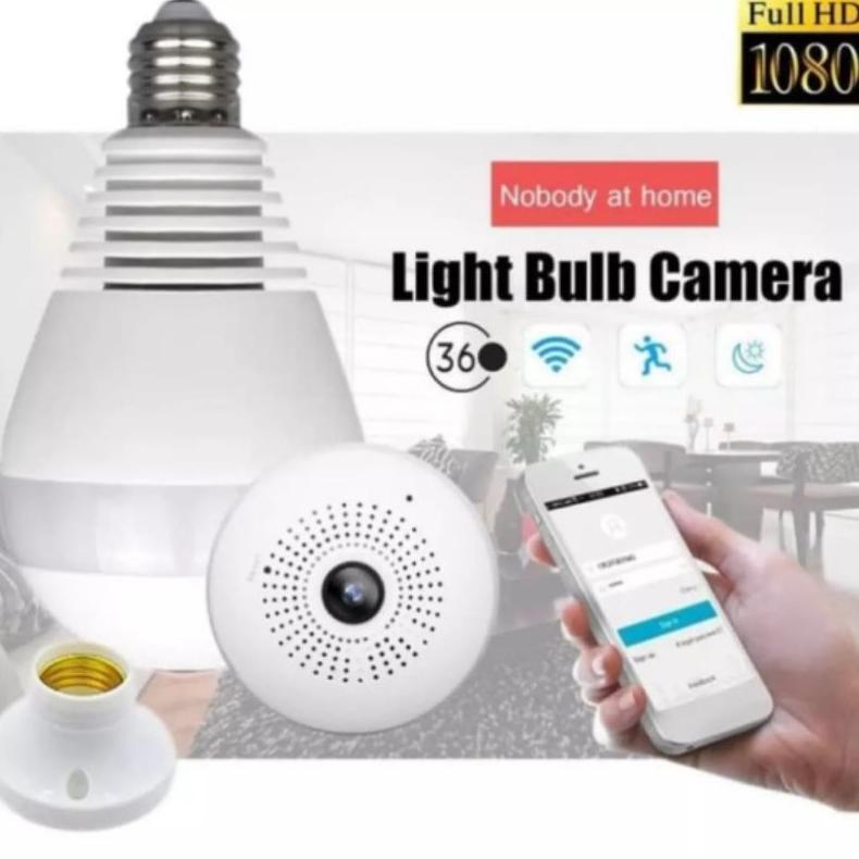 NAYLAGROSSIR KAMERA CCTV IP CAMERA V380 BOHLAM LAMPU 360 VIEW WIFI WIRELESS / CCTV BOLA LAMPU BERKUA