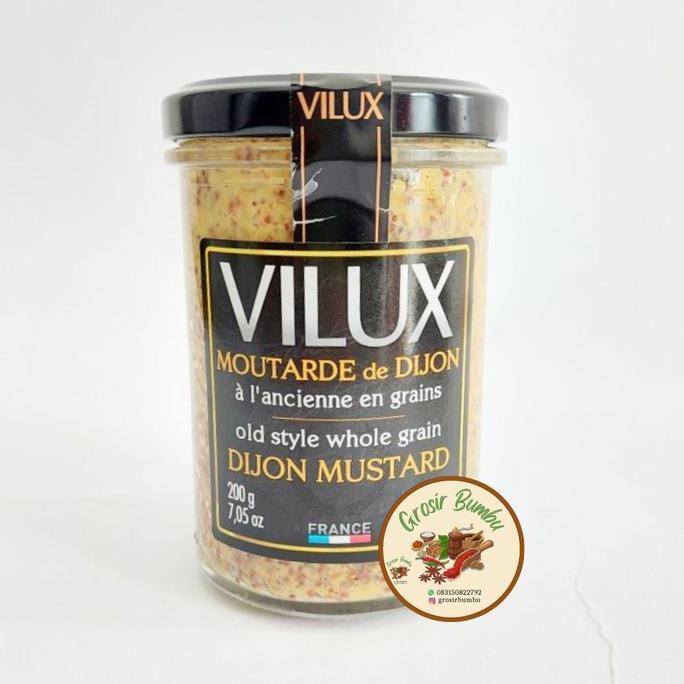 Grosir Ready Grainy Vilux Mustard 200Gram / Mustard Paste /Vilux Dijon Mustar