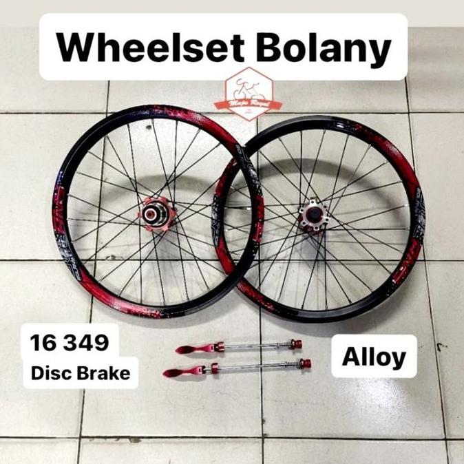 Wheelset 16 inch 349 Bolany Disc brake Alloy Jangkrik Ringan Sepeda lipat 16plus