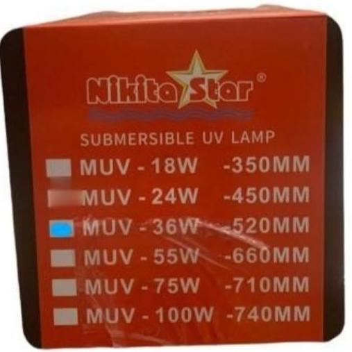 BEBAS ONGKIR - Lampu uv NIKITA STAR 36watt Tabung besar MUV 36 kolam aquarium