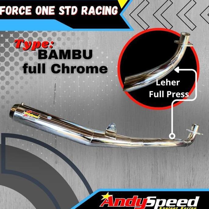 Knalpot FIZ FORCE1 FIZR ALFA SIGMA STANDAR RACING BAMBU merk andy speed
