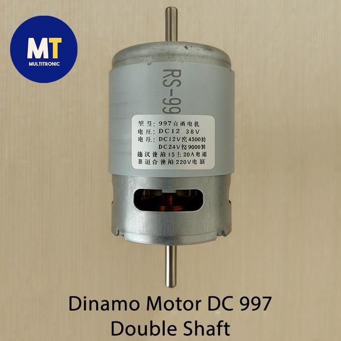 BEBAS ONGKIR - Dinamo Motor DC 997 DOUBLE SHAFT DC12-36V