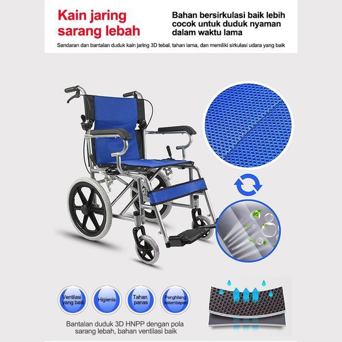 KURSI RODA 24 INCI / KURSI RODA LIPAT PORTABLE TRAVELING KURSI RODA MEDIS/KURSI RODA LANSIA/KURSI RO