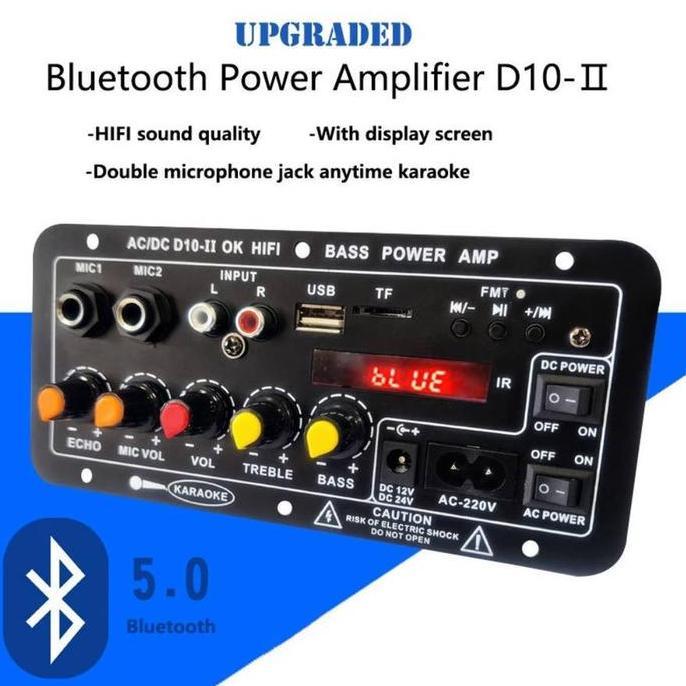 Amplifier Bluetooth 2000W Super Bass 12V 24V 220V Modul Power Amplifier Untuk Speaker Aktif Bass Man