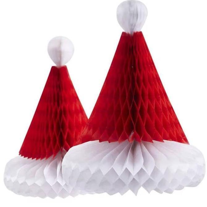 BAQDUNIS 30CM Honeycomb Paper 3D Christmas Decorations Hiasan Gantung Natal Honeycomb Christmas Hias