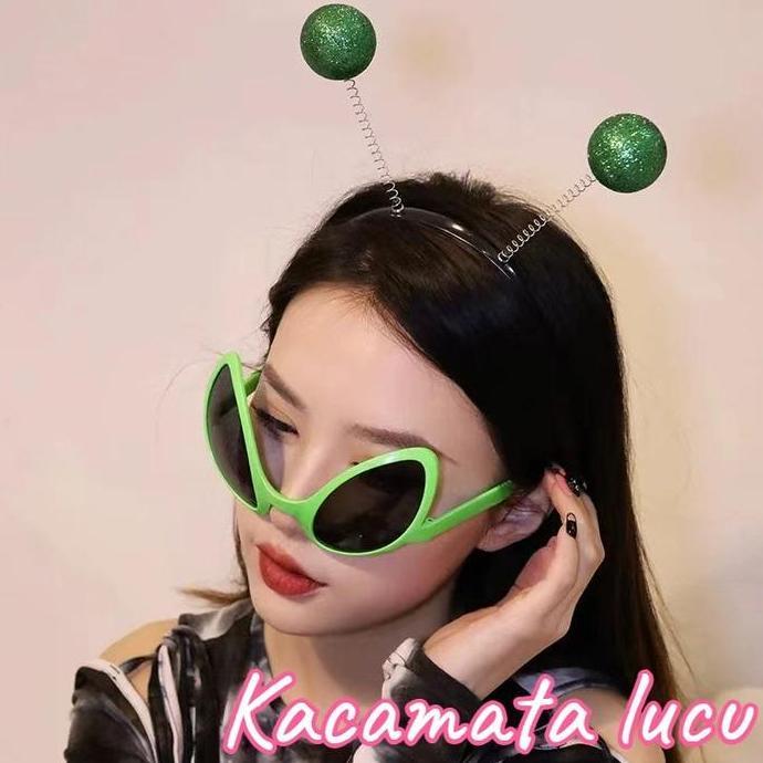 HILYAWN Vinnatsu Kacamata NCT Bentuk Alien Untuk Untuk Perlengkapan Pesta/Kacamata Hitam Alien/Glass