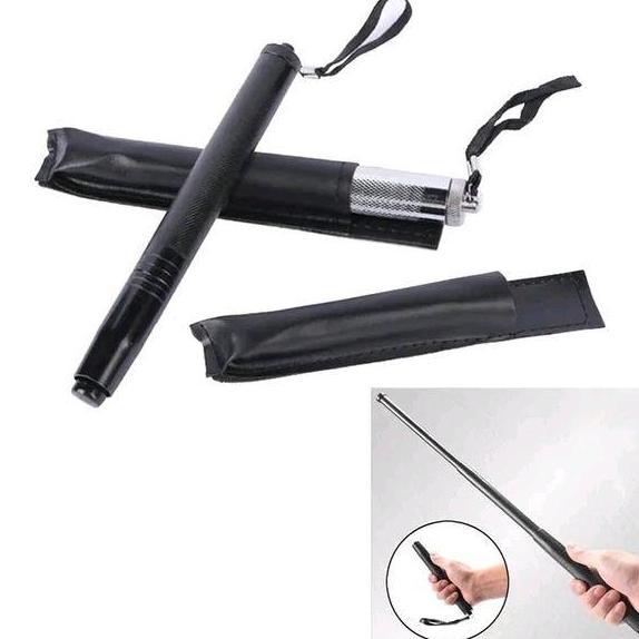 AKSULUTI BUTTON STIK TONGKAT KEAMANAN SECURITY BATON STICK TELESKOPIK TONGKAT SATPAM