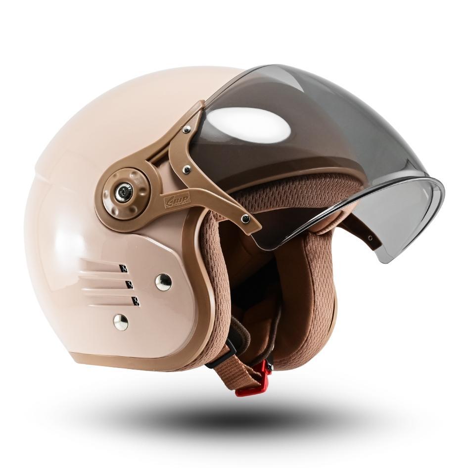 Helm Retro Pilot Full Face Helem Rsix Wanita Sni Hijab Friendly Half Face Bogo Terbaru / Helm Wanita