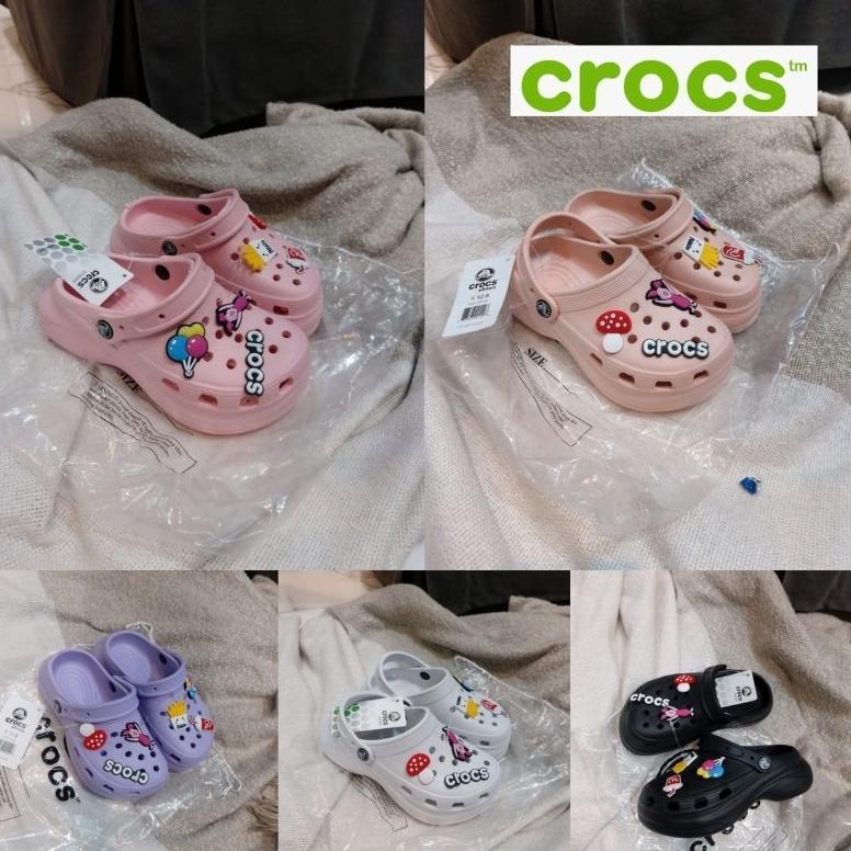 HOT SALE SANDAL ANAK CROCS BAE JIBITZ BALON / CROCS BAE ANAK LENGKAP JIBITZ
