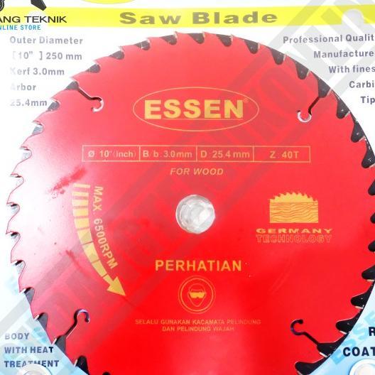 Mata Pisau Kayu Circular Saw 10" 24T 40T 60T Essen / Circular Saw Blade Mata Gergaji Circle 10 Inch 