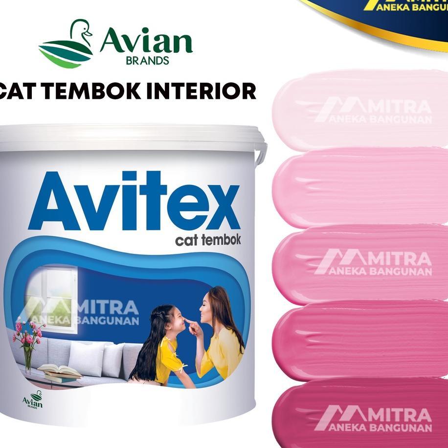 Cat Tembok Interior Avitex 5 Kg / Avian R2 Pink Fanta