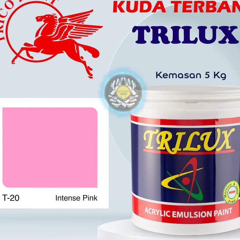 Cat Air Cat Tembok Dinding Trilux Kuda Terbang 5 Kg T-20 Intense Pink T20 Pink Muda Tua Merah Muda M