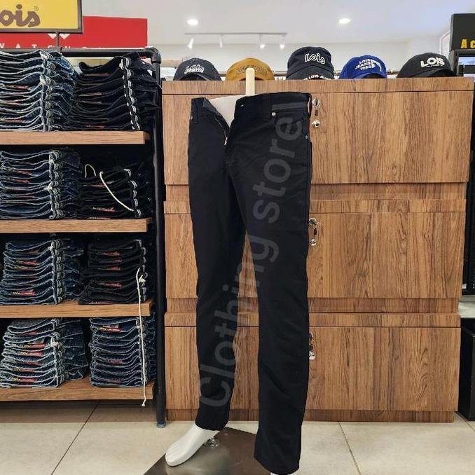 LOIS ORINAL celana jeans panjang pria slimfit hitam CFL121H