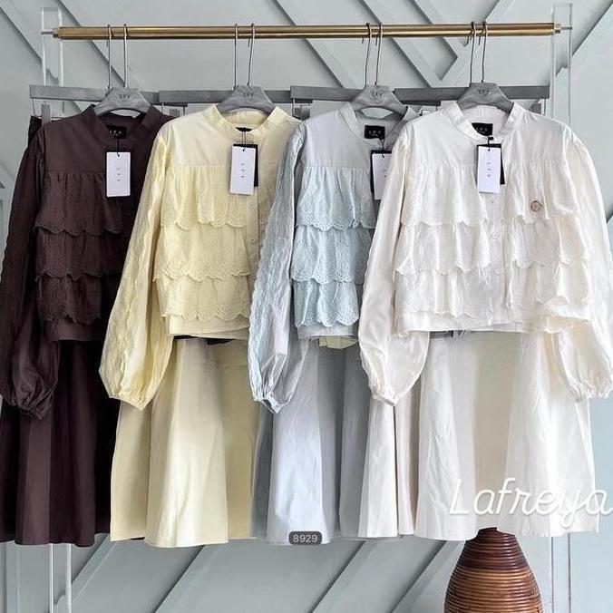 Lafrea Gamis/Dress/Setrok Premium Import Bangkok Baju Wanita Bahan BKK Import Berkualitas Tahan Lama
