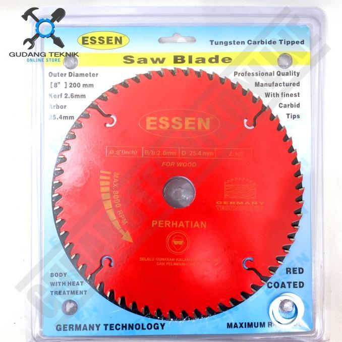 Mata Pisau Kayu Gergaji Circular Saw 8" 24T 40T 60T Essen / Circular Saw Blade 8X24T 8X40T 8X60T Mat