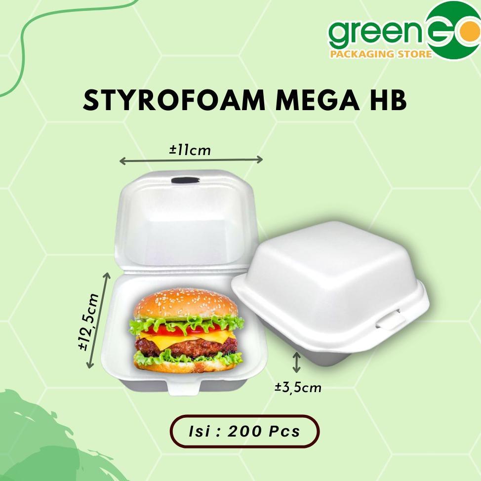 Terlaris Styrofoam Mega Isi 200 Pcs / Sterofoam Kecil Makanan / Styrofoam Burger Kecil Murah / Foam 