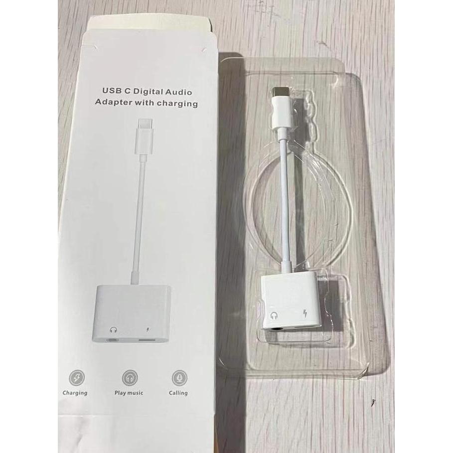 Kabel Adapter Audio tipe c Bluetooth for usb tipe C Ke Jack Earphone 0
