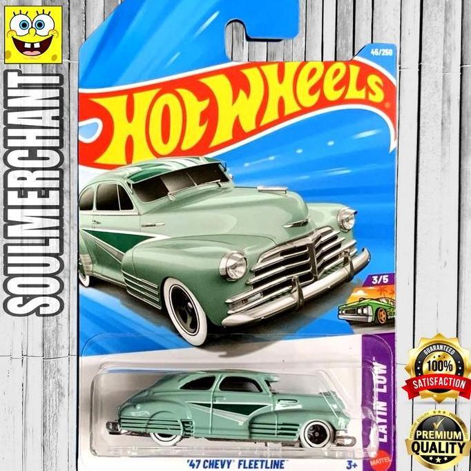 Hot Wheels 47 Chevy Fleetline Hijau Diecast Mobil Klasik New