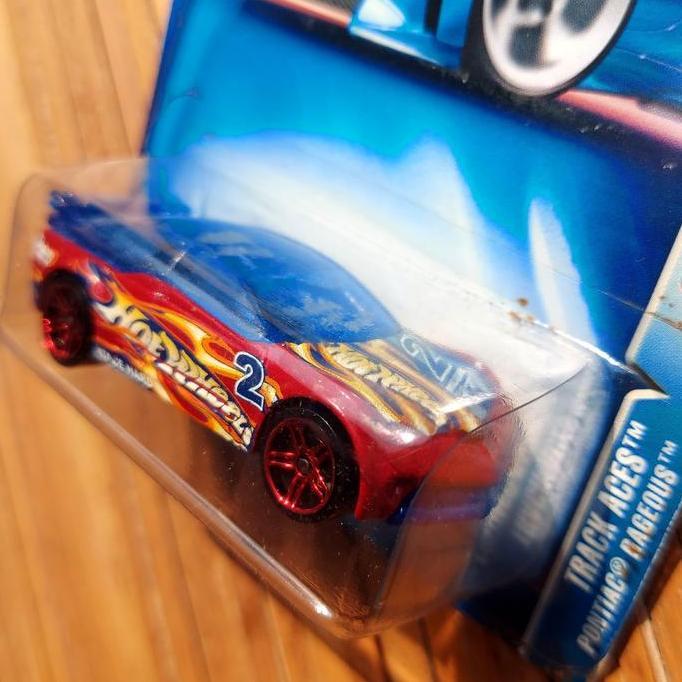 Hot Wheels Pontiac Rageous Hitam Merah Track Aces Mobil Balap Track Ban Plastik New