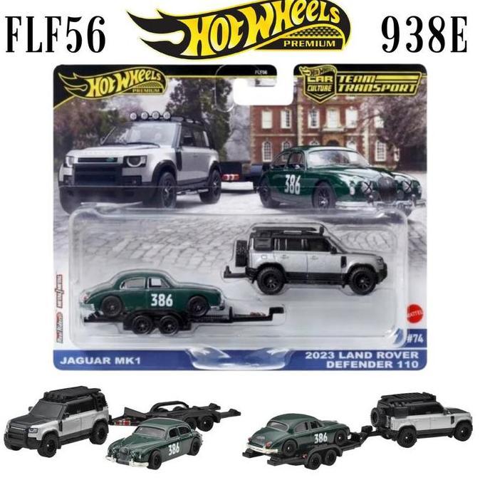 Hot Wheels Premium Team Transport Jaguar MK1 2023 Land Rover Defender