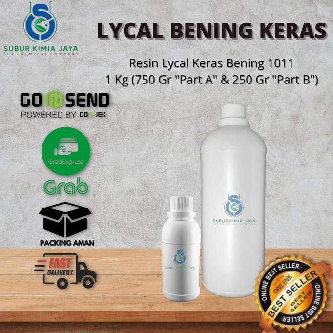 Resin Lycal Lical Bening Keras + Katalis 1 kg