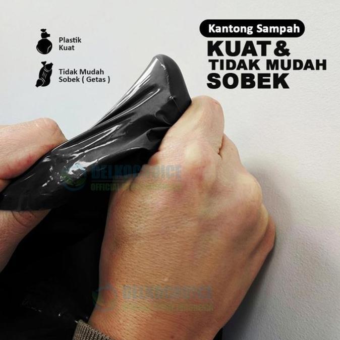 Qingjie- Plastik Sampah Hitam 90X120Cm Jumbo Anti Bocor