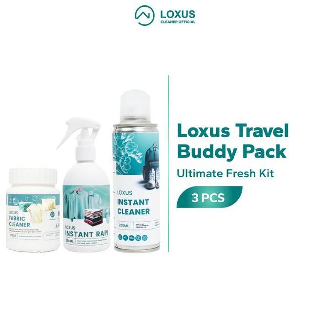 Limpeza- Loxus Travel Buddy Pack - Loxus Instant Rapi, Loxus Instant Cleaner Dan Loxus Fabric Cleane