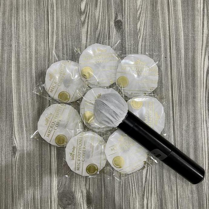 Vocale- Sarung Mic 500Pcs Cover Mic Jollypoly/ Pelindung Microfon Karaoke