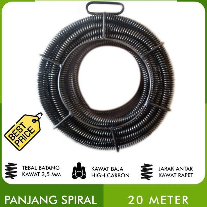 Kinigami- Spiral 16Mm Untuk Mesin Pipe Drain Cleaner - 20 Meter