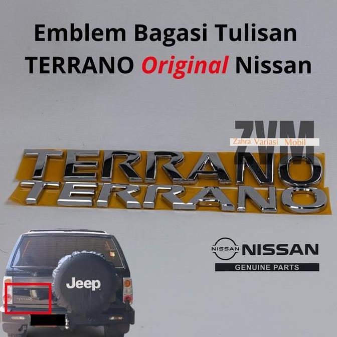EMBLEM BAGASI TULISAN TERRANO ORIGINAL NISSAN CHROME FOR SALE