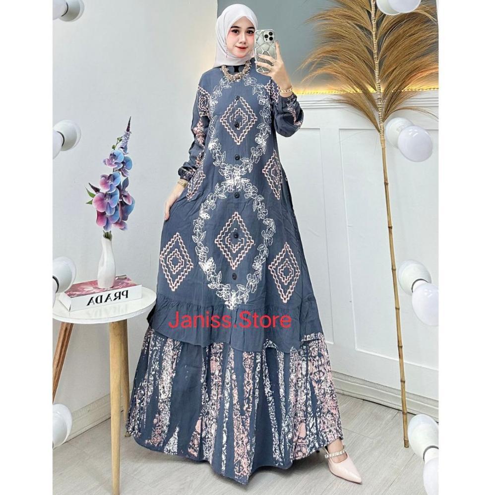 PREMIUM GAMIS TWILL RAYON SUPER ADEM GAMIS RAYON TWILL JUMBO MEWAH ELEGAN MODEL REMPEL SUSUN