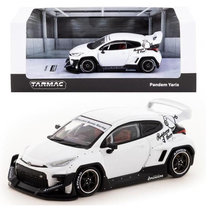 T64R-080-WH TARMAC WORKS PANDEM YARIS GR TOYOTA DIECAST MOBIL MINIATUR