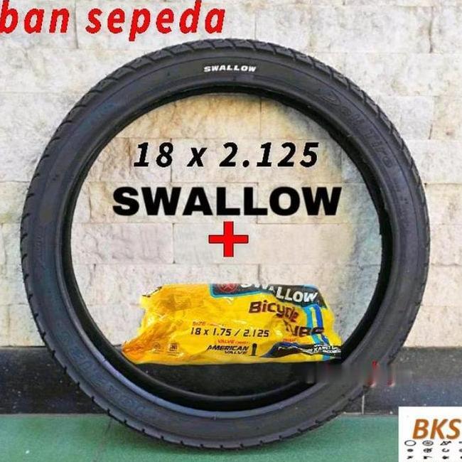 Ban Luar Dalam Sepeda 18X2.125 Swallow 18 X 2.125
