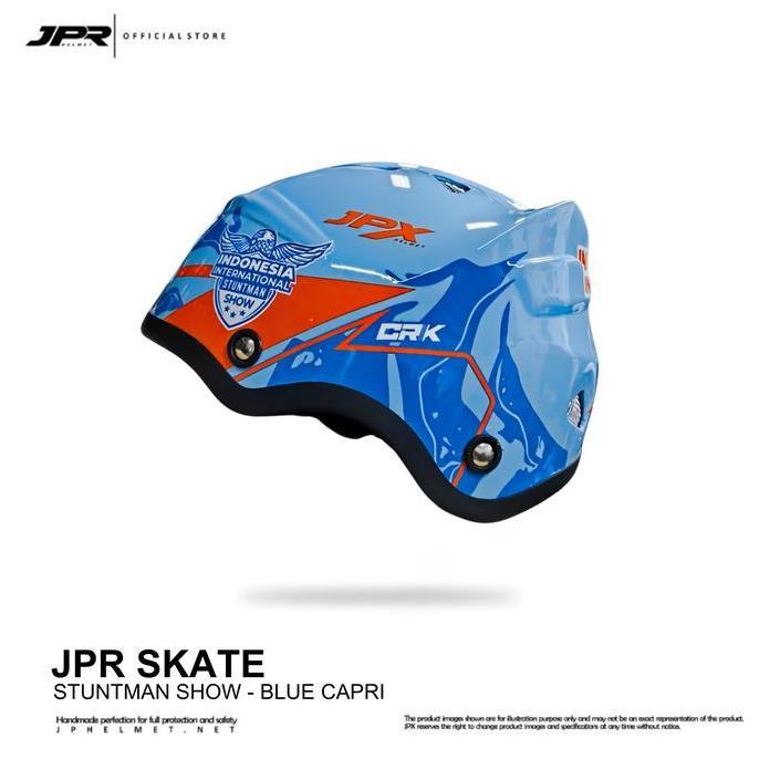 Promo Helm Jpr Skate Stuntman Show - Blue Capri Terbaru 