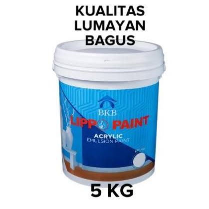 NEW CAT TEMBOK LIPPO PAINT PUTIH HITAM WARNA WARNI 5KG 5 KG MURAH BAGUS