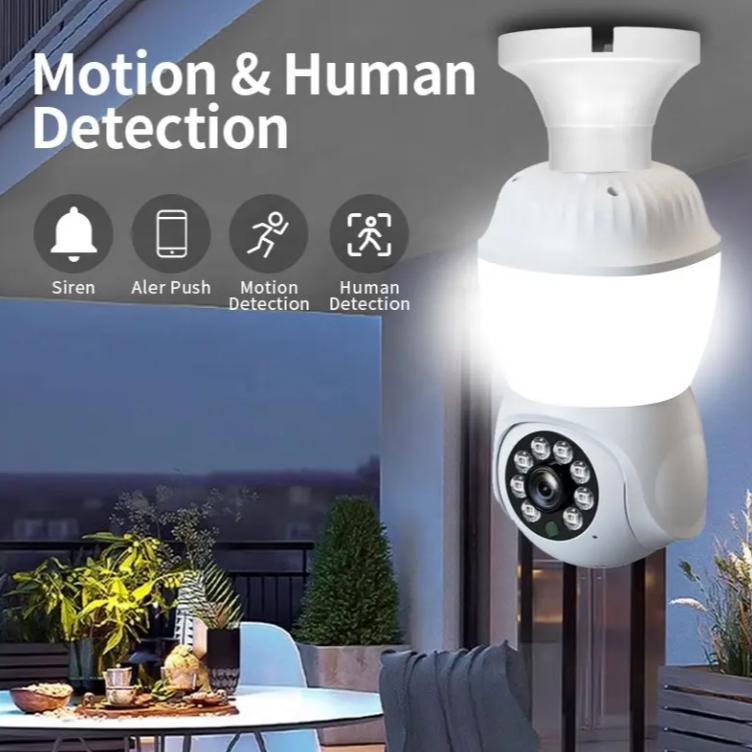 SOLVESSAMARKET CCTV PTZ BOHLAM LAMPU IP CAMERA V380 CCTV LAMPU WIFI WIRELESS MURAH CCTV IP PANORAMIC