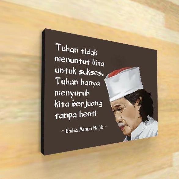 Promo Picbox Cak Nun Hiasan dinding motivasi islami quotes pajangan rumah gantung dinding vintage mi