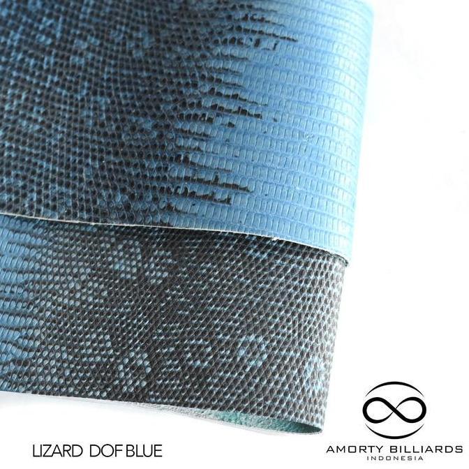 Genuine Lizard Leather Dof Blue / Grip Billiard